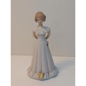 Birthday Girl Figurine Age 13 Enesco Growing Up Birthday Girls 6" Gown